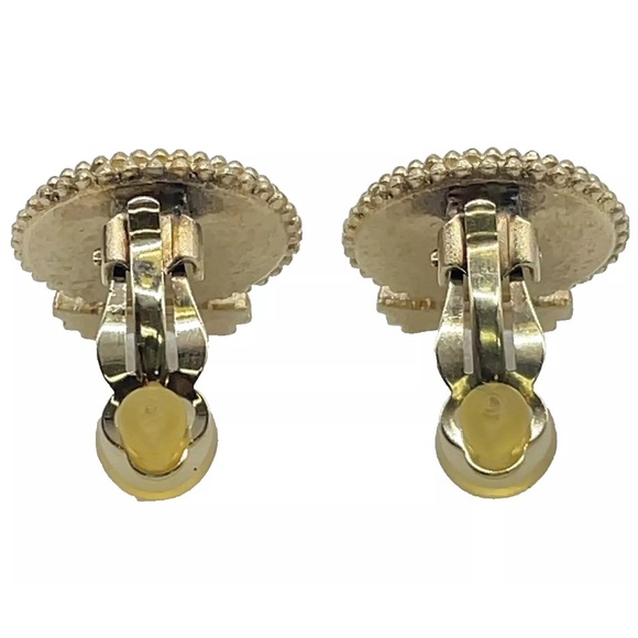 Chanel Champagne Gold Ribbon Coco Earrings - COA Included - Picture 7 of 10